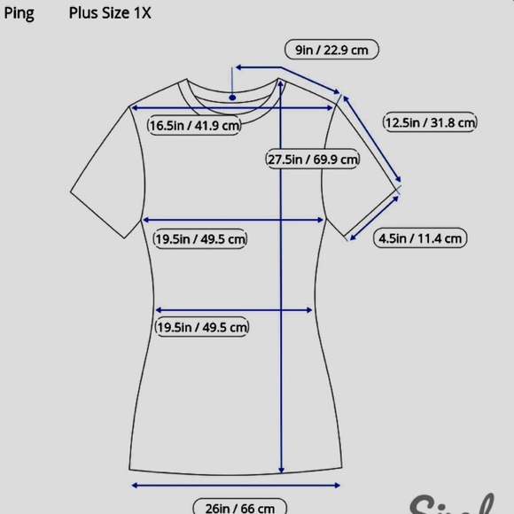 Ping Women’s Asymmetrical Top 1X Salmon Pink Criss Cross Straps 3/4 Sleeves - Picture 8 of 8